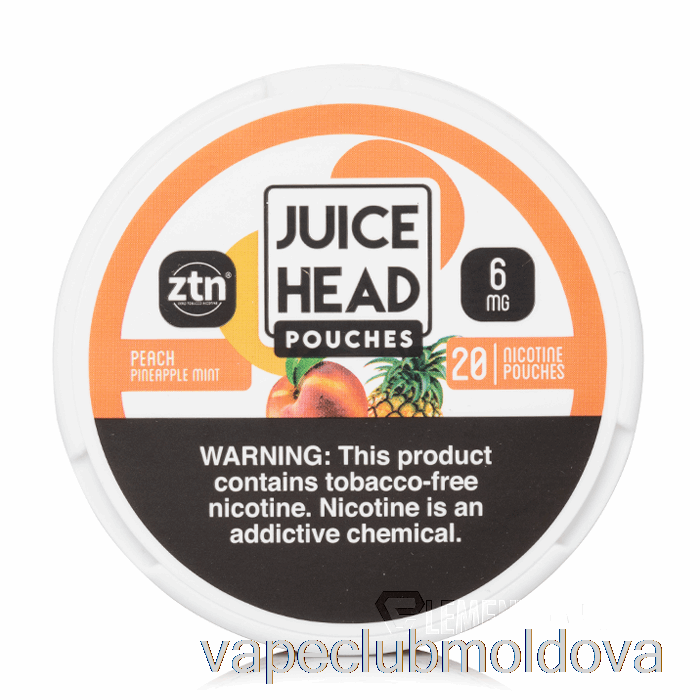 Vape Mod Juice Head Pungi Cu Nicotină - Piersici Ananas Mentă